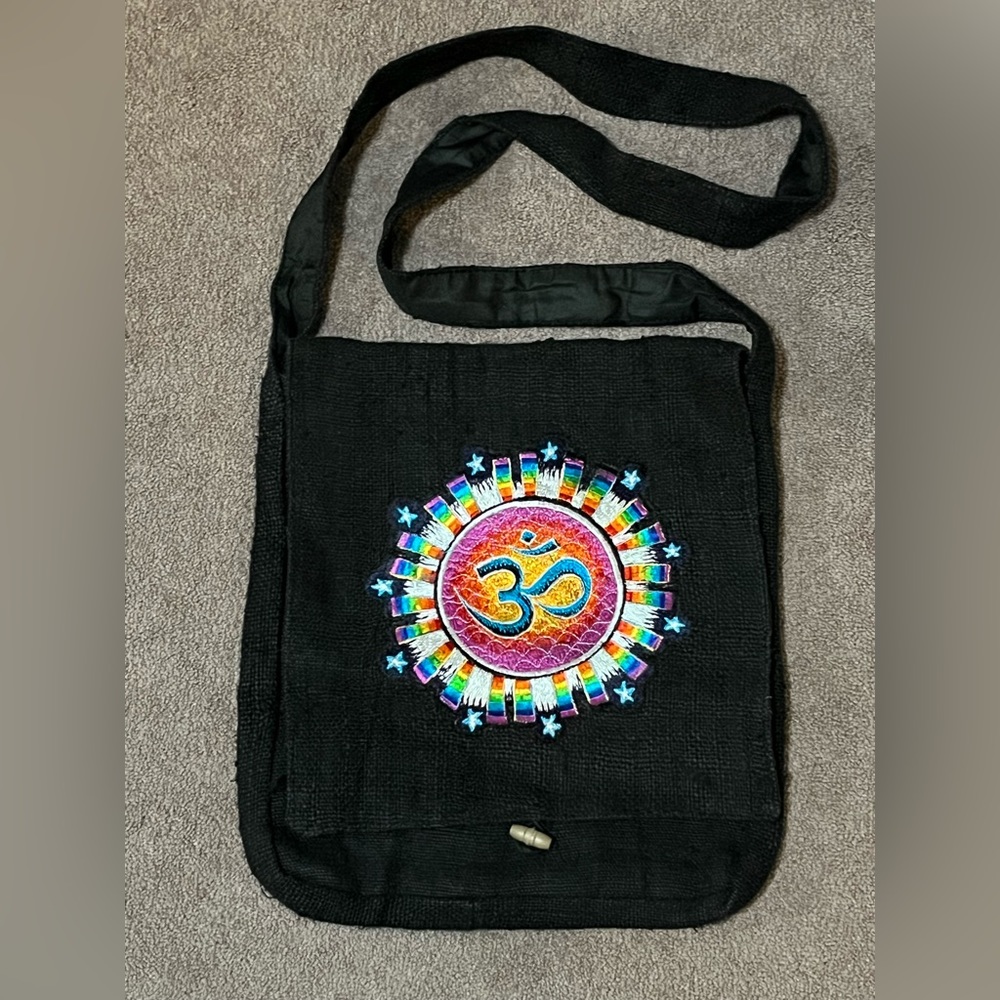 Hemp Shoulder Bag - Om